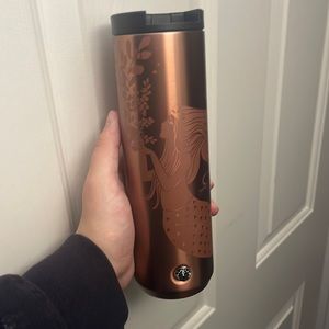 Starbucks 2021 Winter Holiday Rose Gold Mermaid 16oz Vacuum Insulated Tumbler